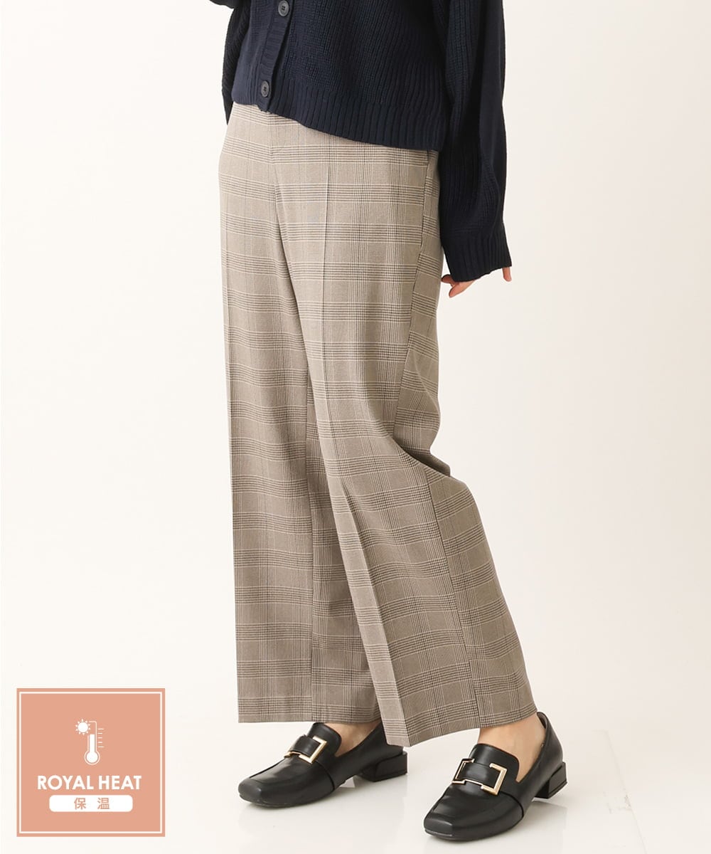 OLLLS05089 eur3(エウルキューブ) 【大きいサイズ】ロイヤルヒートストレートパンツ ベージュ(82)
