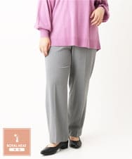 OLLLS05089 eur3(エウルキューブ) 【大きいサイズ】ロイヤルヒートストレートパンツ ダークグレー(93)