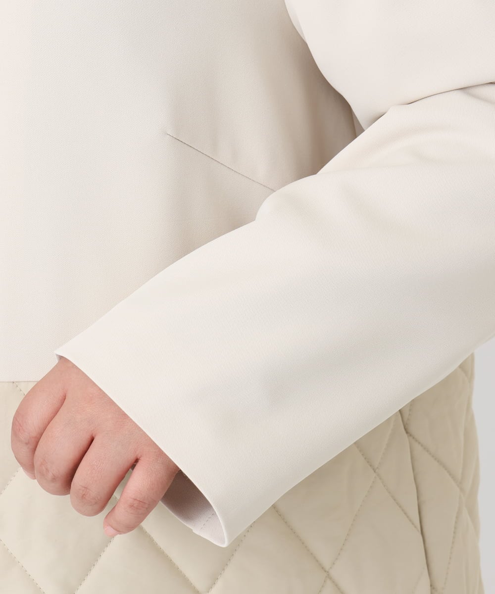 OLUBD08199 eur3(エウルキューブ) 【大きいサイズ】キルトコンビアウター ベージュ(82)