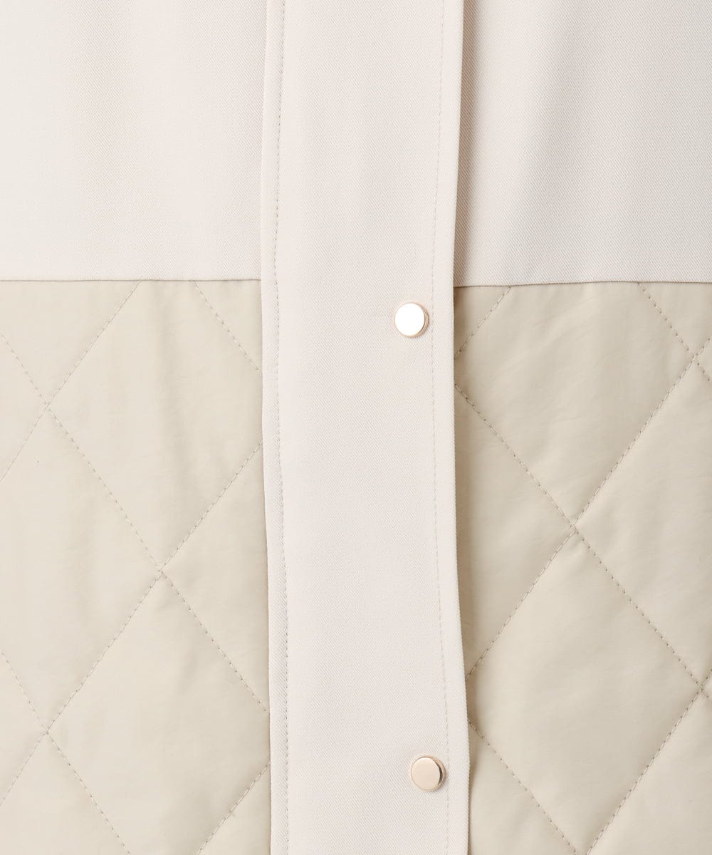 OLUBD08199 eur3(エウルキューブ) 【大きいサイズ】キルトコンビアウター ベージュ(82)