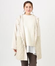 OLUBD08199 eur3(エウルキューブ) 【大きいサイズ】キルトコンビアウター ベージュ(82)