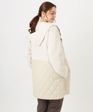 OLUBD08199 eur3(エウルキューブ) 【大きいサイズ】キルトコンビアウター ベージュ(82)