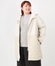 OLUBD08199 eur3(エウルキューブ) 【大きいサイズ】キルトコンビアウター ベージュ(82)