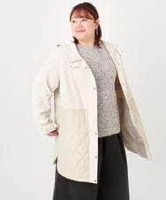 OLUBD08199 eur3(エウルキューブ) 【大きいサイズ】キルトコンビアウター ベージュ(82)