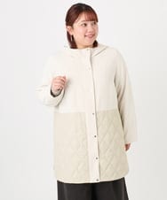 OLUBD08199 eur3(エウルキューブ) 【大きいサイズ】キルトコンビアウター ベージュ(82)