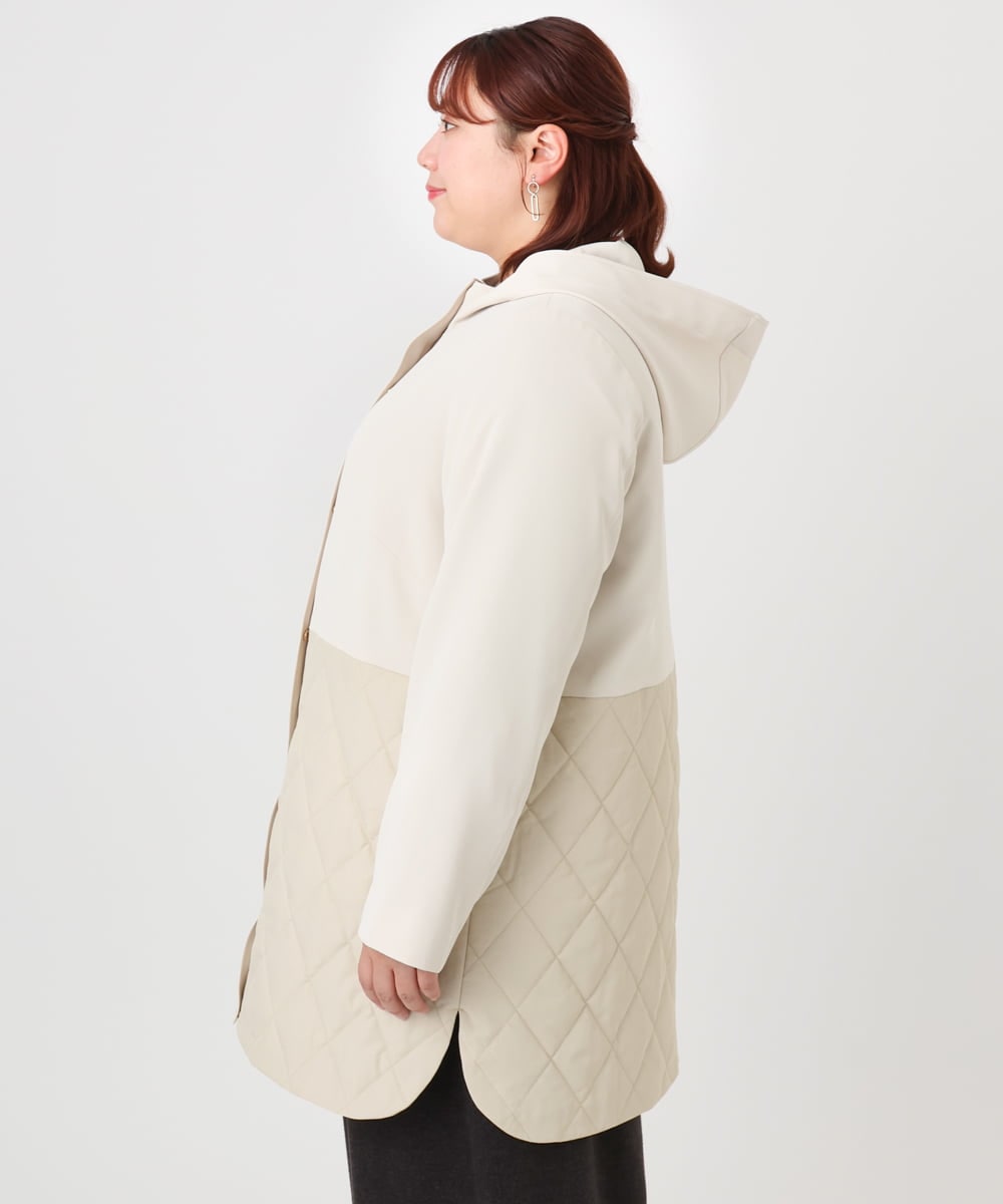 OLUBD08199 eur3(エウルキューブ) 【大きいサイズ】キルトコンビアウター ベージュ(82)
