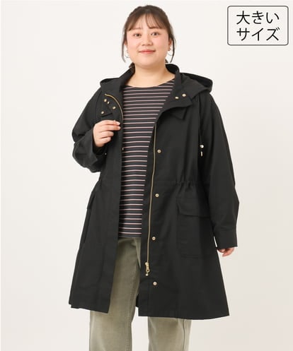 OLUKD05199 eur3 【大きいサイズ】モッズ風フーディ―コート
