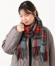 OZ3KD10039 eur3(エウルキューブ) 【シアバター加工】チェックストール グレー