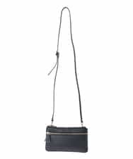 OZ5JD15069 eur3(エウルキューブ) カウレザーウォレットショルダーバッグ ブラック