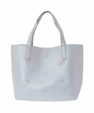 OZ5KA22064 eur3(エウルキューブ) スター刺繍トートバッグ シルバー