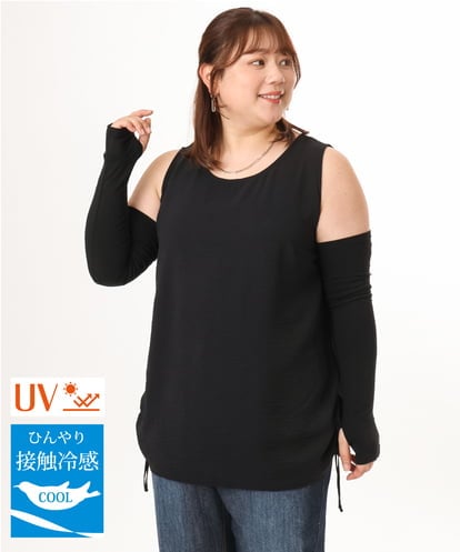 OZTGD01029 eur3 【大きいサイズ/接触冷感/UVカット】アームカバー