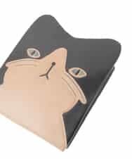 OZYDD01019 eur3(エウルキューブ) 猫スクエアコインケース ブラック