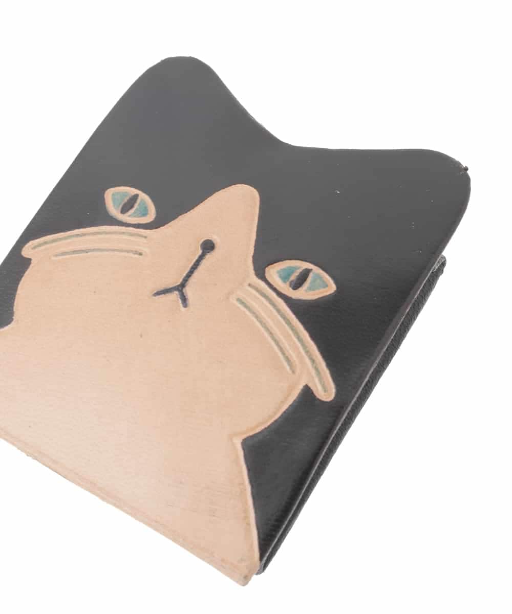 OZYDD01019 eur3(エウルキューブ) 猫スクエアコインケース ブラック