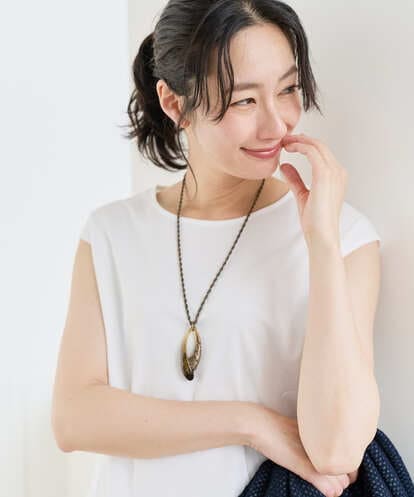 PG2EE05110 GEORGES RECH  [日本製]ベッコウグラデーションクリアネックレス
