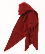 PG3AG10130 GEORGES RECH(ジョルジュ・レッシュ) トライアングルウールニットストール ダークグレー