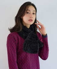 PG3AG11080 GEORGES RECH(ジョルジュ・レッシュ) フェイクファーティペット ブラック
