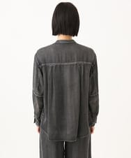 PHBJE08330 GEORGES RECH(小さいサイズ)(メゾン ドゥ サンク)  [セットアップ対応]ライトデニムバンドカラーデニムブラウス グレー