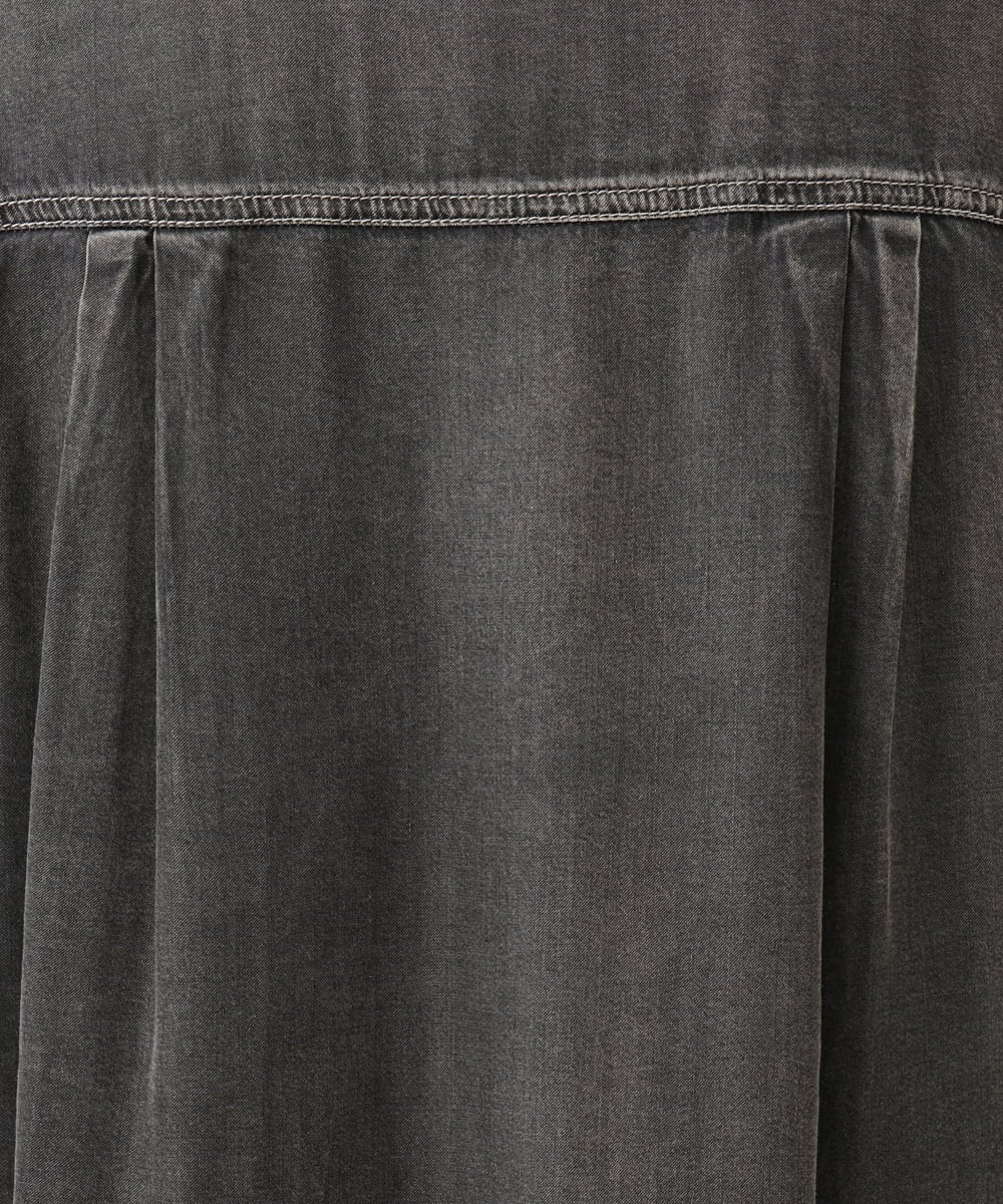 PHBJE08330 GEORGES RECH(小さいサイズ)(メゾン ドゥ サンク)  [セットアップ対応]ライトデニムバンドカラーデニムブラウス グレー
