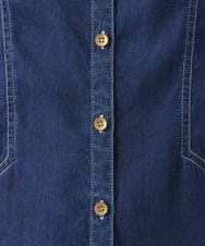 PHBJE08330 GEORGES RECH(小さいサイズ)(メゾン ドゥ サンク)  [セットアップ対応]ライトデニムバンドカラーデニムブラウス グレー