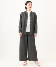 PHBJE08330 GEORGES RECH(小さいサイズ)(メゾン ドゥ サンク)  [セットアップ対応]ライトデニムバンドカラーデニムブラウス グレー