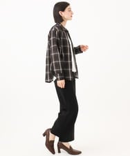 PHBJE21290 GEORGES RECH(小さいサイズ)(メゾン ドゥ サンク)  [セットアップ対応]スタンドカラーチェックブラウス ブラウン