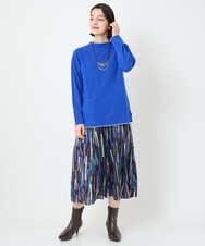 PHFAD25190 GEORGES RECH(小さいサイズ)(メゾン ドゥ サンク) ラムウールモックネックニット ライトブルー