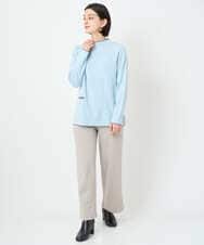 PHFAD25190 GEORGES RECH(小さいサイズ)(メゾン ドゥ サンク) ラムウールモックネックニット ライトブルー