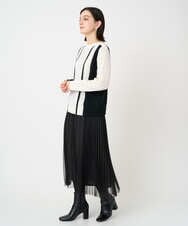 PHFCD59290 GEORGES RECH(小さいサイズ)(メゾン ドゥ サンク) バイカラーストライプケーブルニット ベージュ