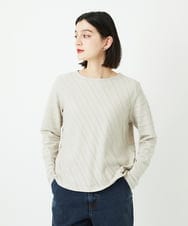 PHFEF15230 GEORGES RECH(小さいサイズ)(メゾン ドゥ サンク) ケーブル柄ニットプルオーバー ライトグレー