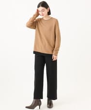 PHFJE25250 GEORGES RECH(小さいサイズ)(メゾン ドゥ サンク)  [日本製]ホールガーメントニットプルオーバー グリーン