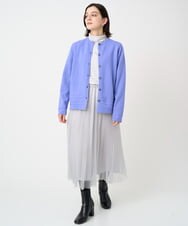 PHHCD65360 GEORGES RECH(小さいサイズ)(メゾン ドゥ サンク)  [日本製]アコーディオンシアープリーツスカート ライトグレー