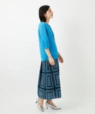 PHHGD14360 GEORGES RECH(小さいサイズ)(メゾン ドゥ サンク)  [日本製/セットアップ対応]ジオメトリックスカーフ柄スカート ベージュ系
