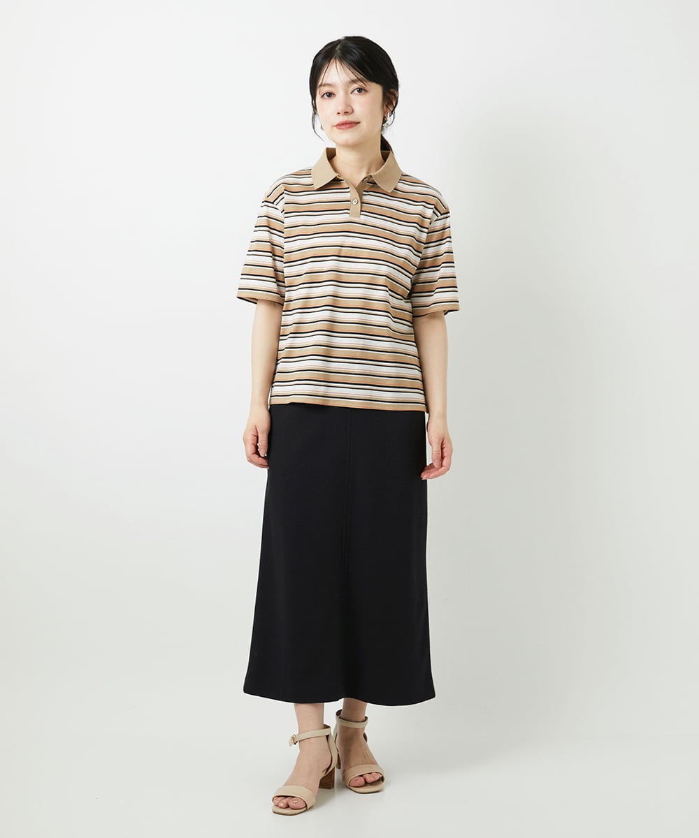 PHHGD34230 GEORGES RECH(小さいサイズ)(メゾン ドゥ サンク)  [セットアップ対応]ジャージーナロースカート ベージュ