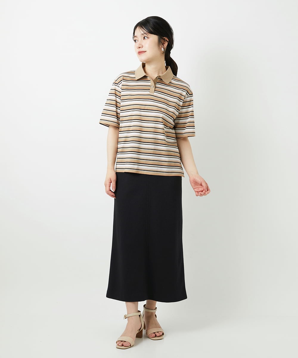PHHGD34230 GEORGES RECH(小さいサイズ)(メゾン ドゥ サンク)  [セットアップ対応]ジャージーナロースカート ベージュ