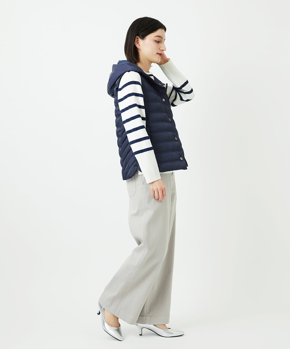 PHJEE08360 GEORGES RECH(小さいサイズ)(メゾン ドゥ サンク) タフタダウンベスト ベージュ