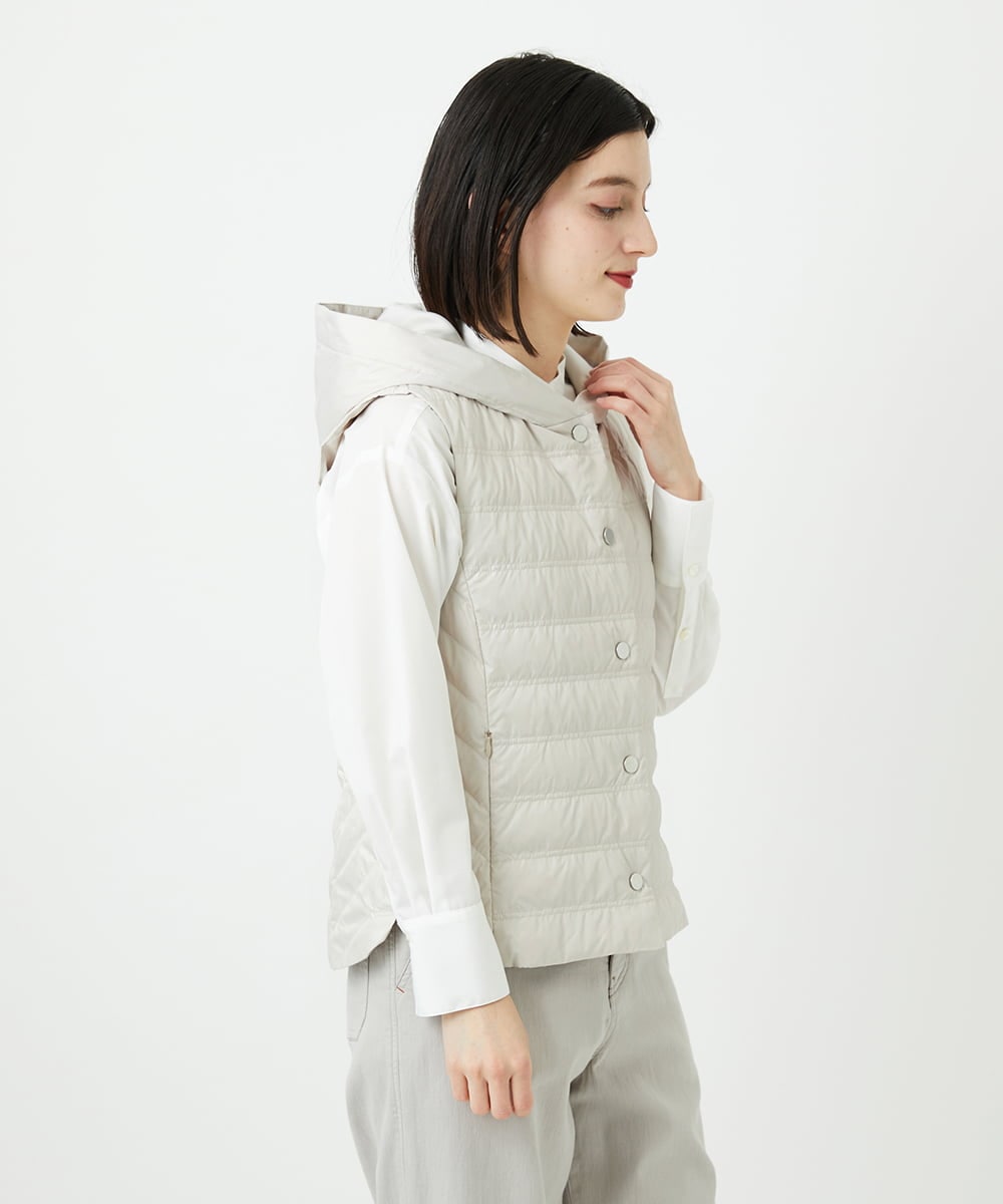 PHJEE08360 GEORGES RECH(小さいサイズ)(メゾン ドゥ サンク) タフタダウンベスト ベージュ
