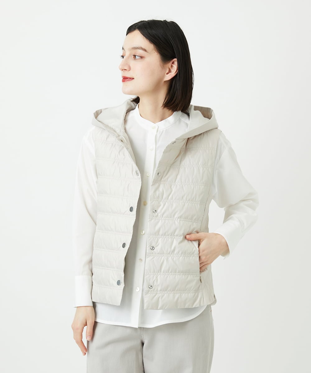 PHJEE08360 GEORGES RECH(小さいサイズ)(メゾン ドゥ サンク) タフタダウンベスト ベージュ