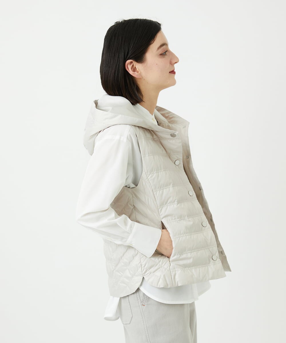 PHJEE08360 GEORGES RECH(小さいサイズ)(メゾン ドゥ サンク) タフタダウンベスト ベージュ
