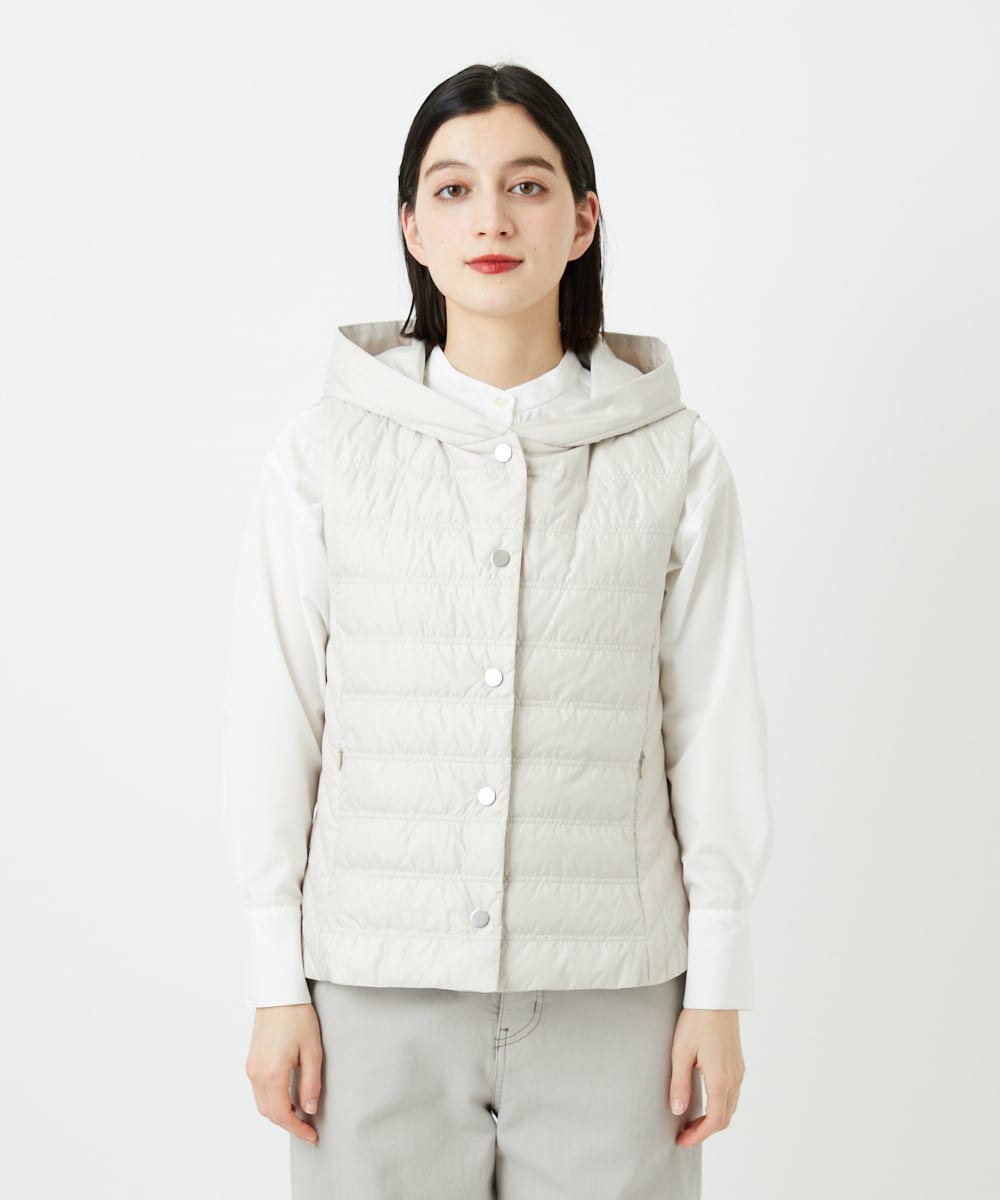 PHJEE08360 GEORGES RECH(小さいサイズ)(メゾン ドゥ サンク) タフタダウンベスト ベージュ