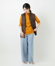 PHJGD30360 GEORGES RECH(小さいサイズ)(メゾン ドゥ サンク) リネン混サファリベスト ブラウン