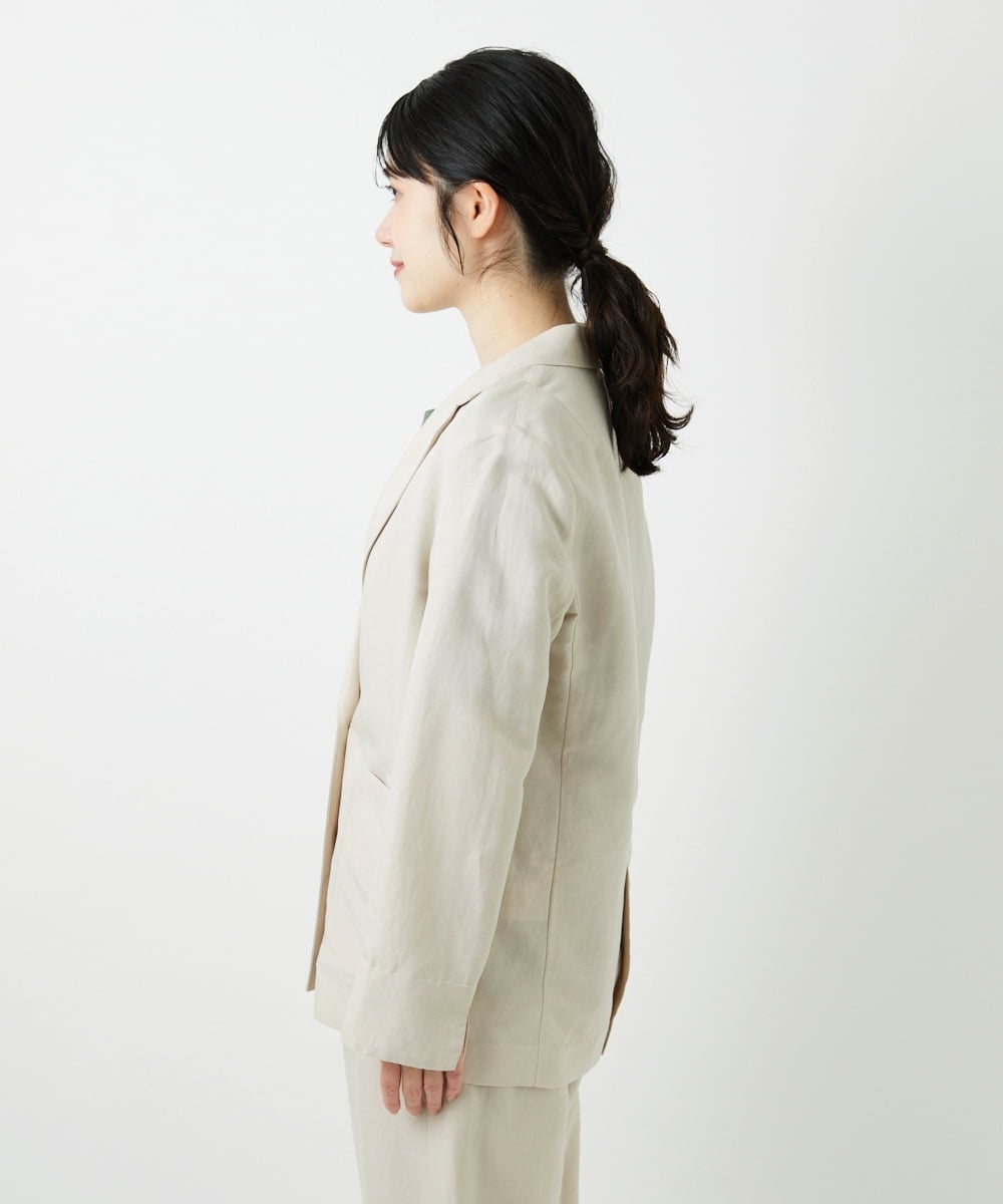 PHJGD31390 GEORGES RECH(小さいサイズ)(メゾン ドゥ サンク)  [セットアップ対応]フレンチリネンテーラードジャケット ベージュ