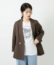 PHJGD31390 GEORGES RECH(小さいサイズ)(メゾン ドゥ サンク)  [セットアップ対応]フレンチリネンテーラードジャケット ベージュ