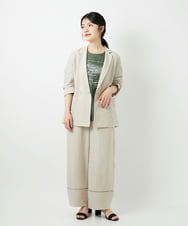 PHJGD31390 GEORGES RECH(小さいサイズ)(メゾン ドゥ サンク)  [セットアップ対応]フレンチリネンテーラードジャケット ベージュ