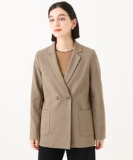 PHJJE18450 GEORGES RECH(小さいサイズ)(メゾン ドゥ サンク)  [セットアップ対応]ガングラブチェックダブルブレストジャケット ベージュ