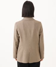 PHJJE18450 GEORGES RECH(小さいサイズ)(メゾン ドゥ サンク)  [セットアップ対応]ガングラブチェックダブルブレストジャケット ベージュ