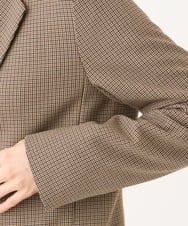 PHJJE18450 GEORGES RECH(小さいサイズ)(メゾン ドゥ サンク)  [セットアップ対応]ガングラブチェックダブルブレストジャケット ベージュ