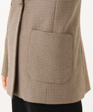 PHJJE18450 GEORGES RECH(小さいサイズ)(メゾン ドゥ サンク)  [セットアップ対応]ガングラブチェックダブルブレストジャケット ベージュ