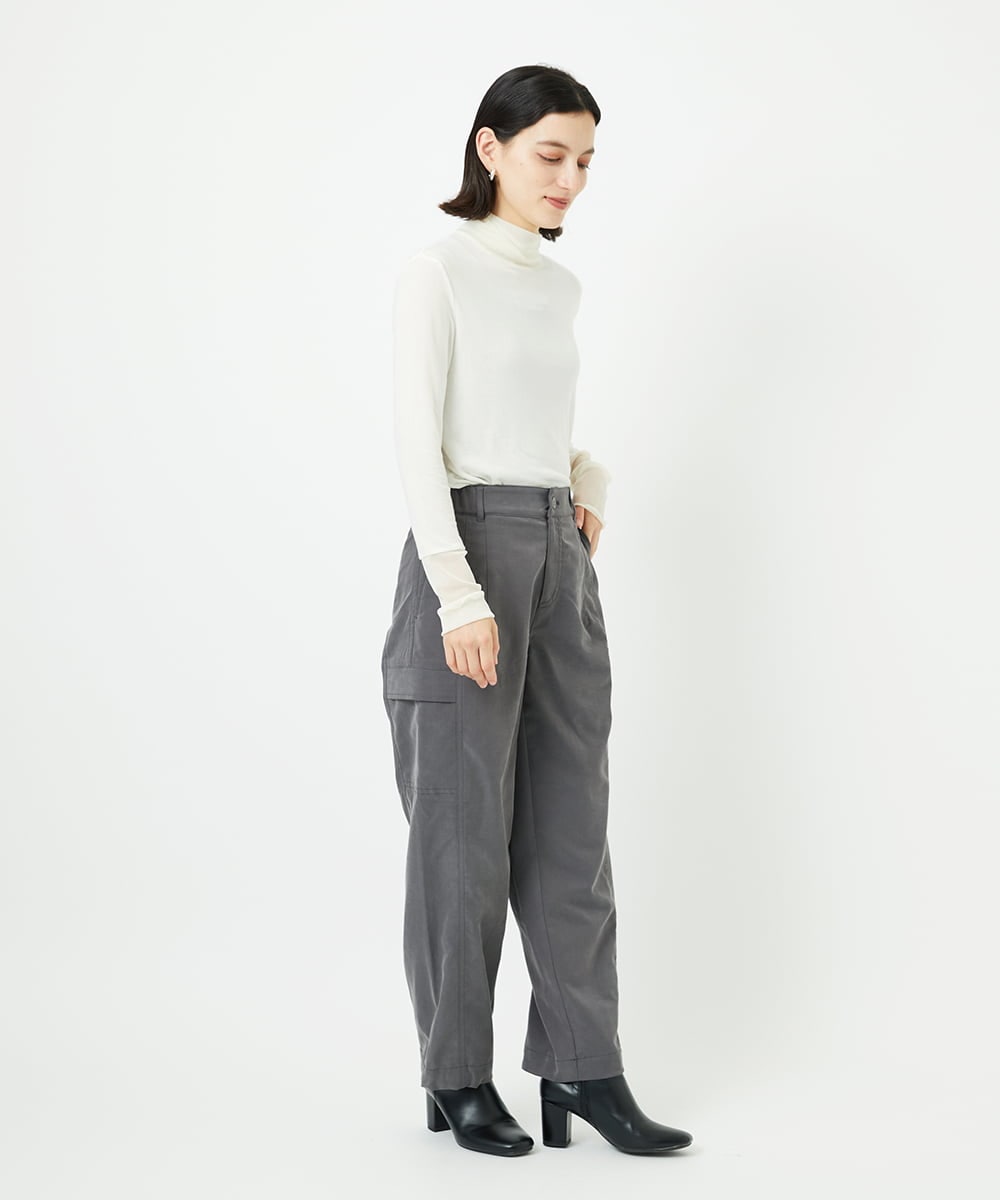 PHKAD12180 GEORGES RECH(小さいサイズ)(メゾン ドゥ サンク) カシミヤハイネックチュールカットソー グリーン