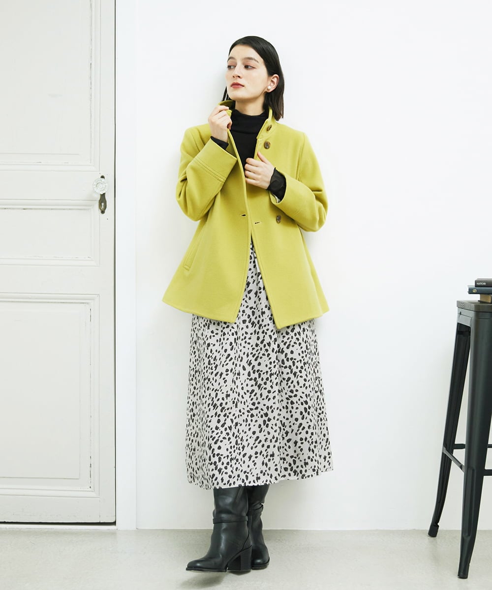 PHKAD12180 GEORGES RECH(小さいサイズ)(メゾン ドゥ サンク) カシミヤハイネックチュールカットソー グリーン