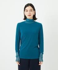 PHKAD12180 GEORGES RECH(小さいサイズ)(メゾン ドゥ サンク) カシミヤハイネックチュールカットソー グリーン
